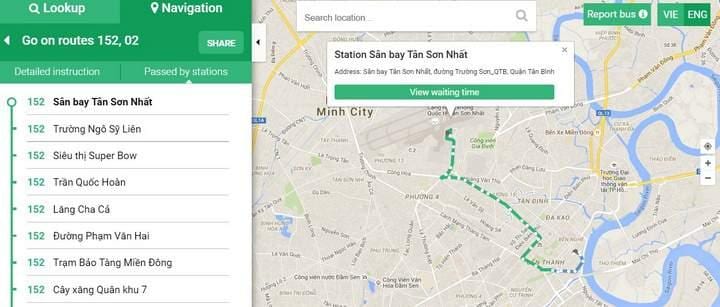 Ho chi minh otobüs güzergahı haritası 152
