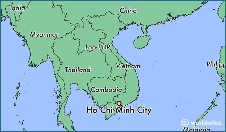 Ho chi minh city dünya haritası 